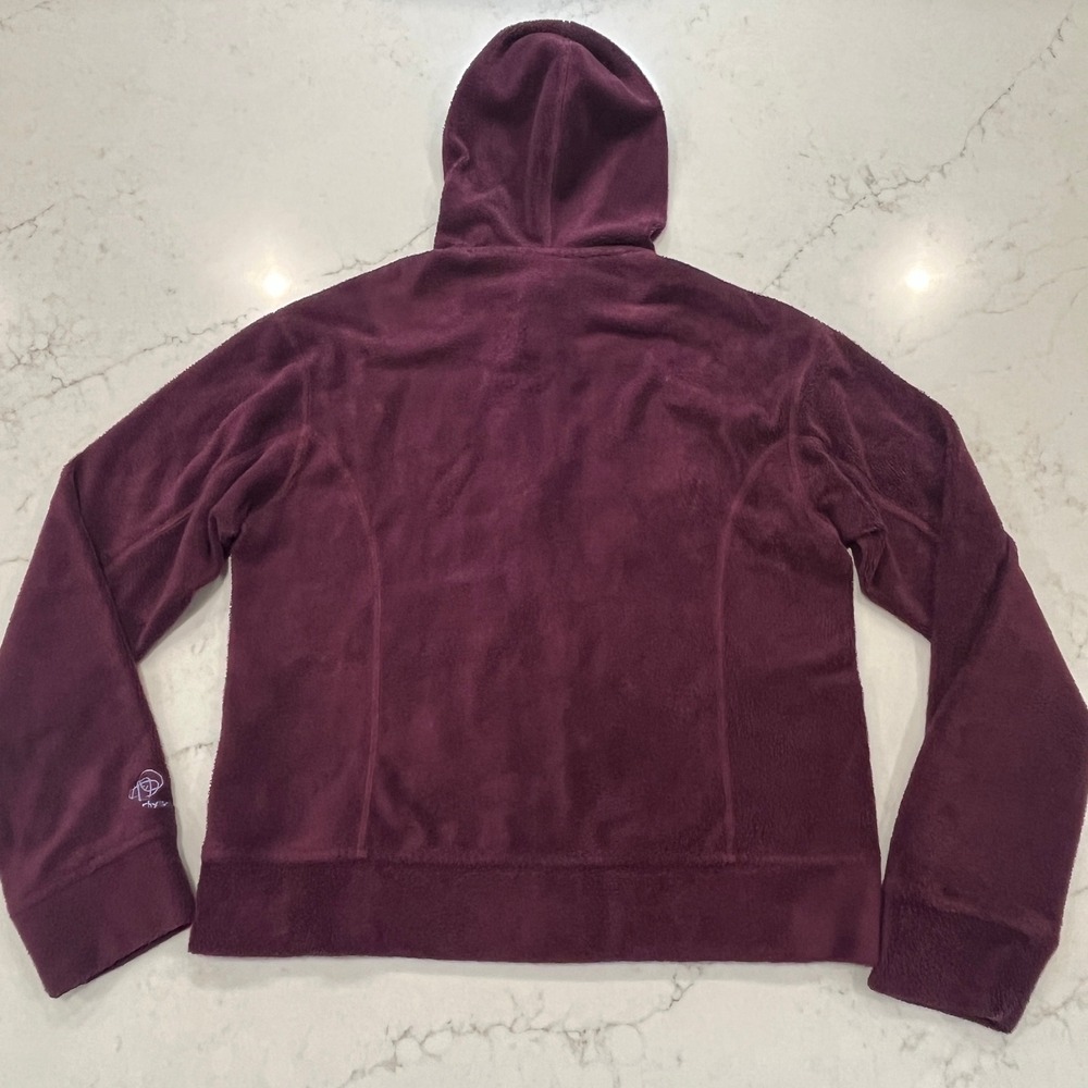 Patagonia‎ VTG Rhythm Womens Medium Fleece Zip Up Hoodie Jacket Purple Pockets - Picture 2 of 11